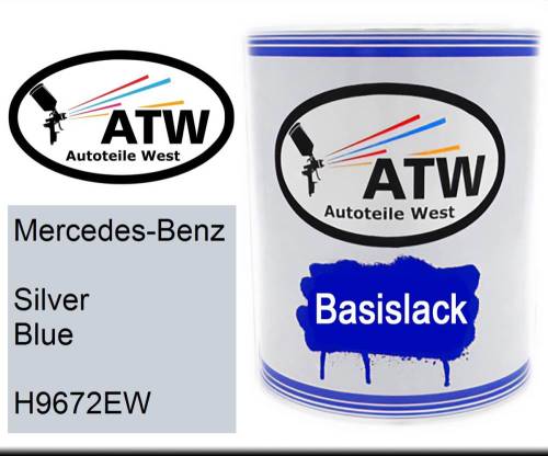 Mercedes-Benz, Silver Blue, H9672EW: 1L Lackdose, von ATW Autoteile West.